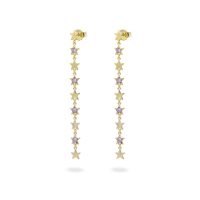 Orecchini Rue des Mille Donna Stardust Ten in Argento Zirconia ORZ-018 MUL STE AU - ORZ-018 MUL STE AU